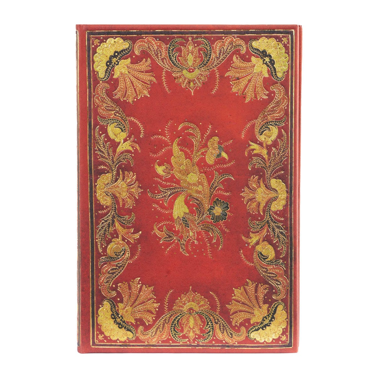 Libreta de direcciones Fiammetta Mini (95x140x18mm) de 128 páginas y cierre con banda elástica Paperblanks rojo Rojo-1