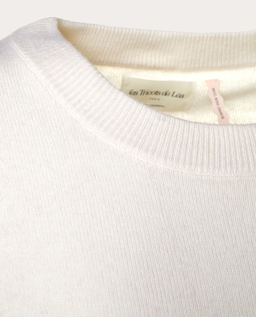 Camisola de Malha de Caxemira Natural-4