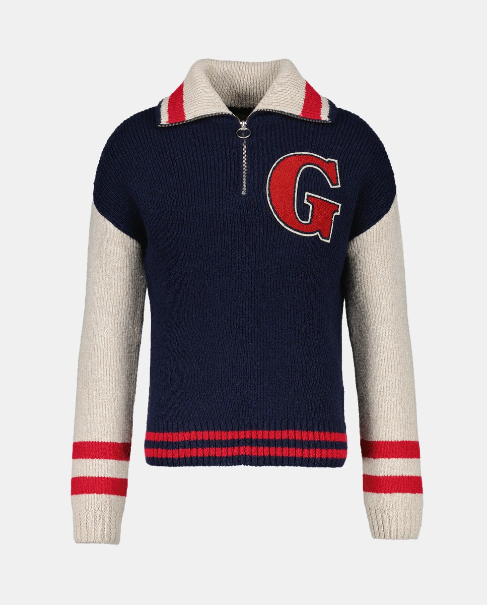 Pull coupe oversize à col zippé