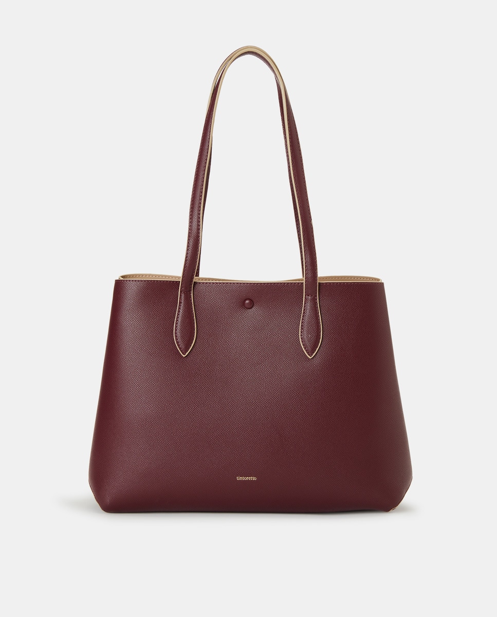 Grand sac cabas à intérieur contrastant