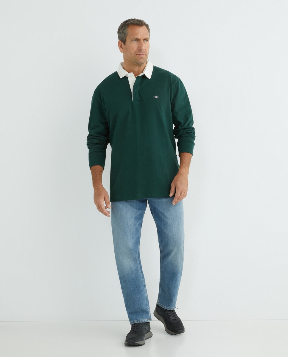 Polo uni manches longues