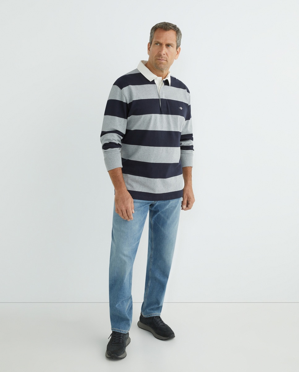 Polo à motif manches longues