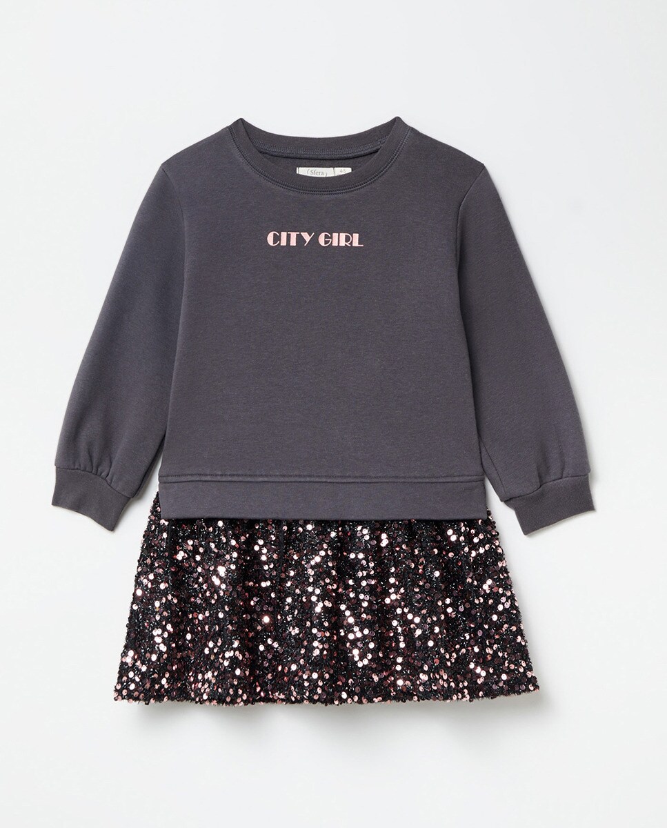 Robe mixte paillettes