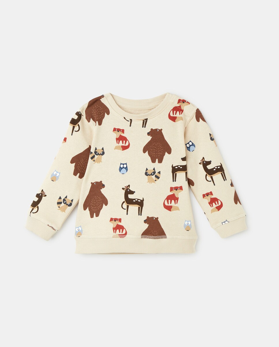 Sweat à col rond et poche kangourou