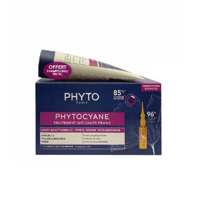 Imagem 0 de Kit Phytocyane Ampolas Mulher Queda Reacional + Champô