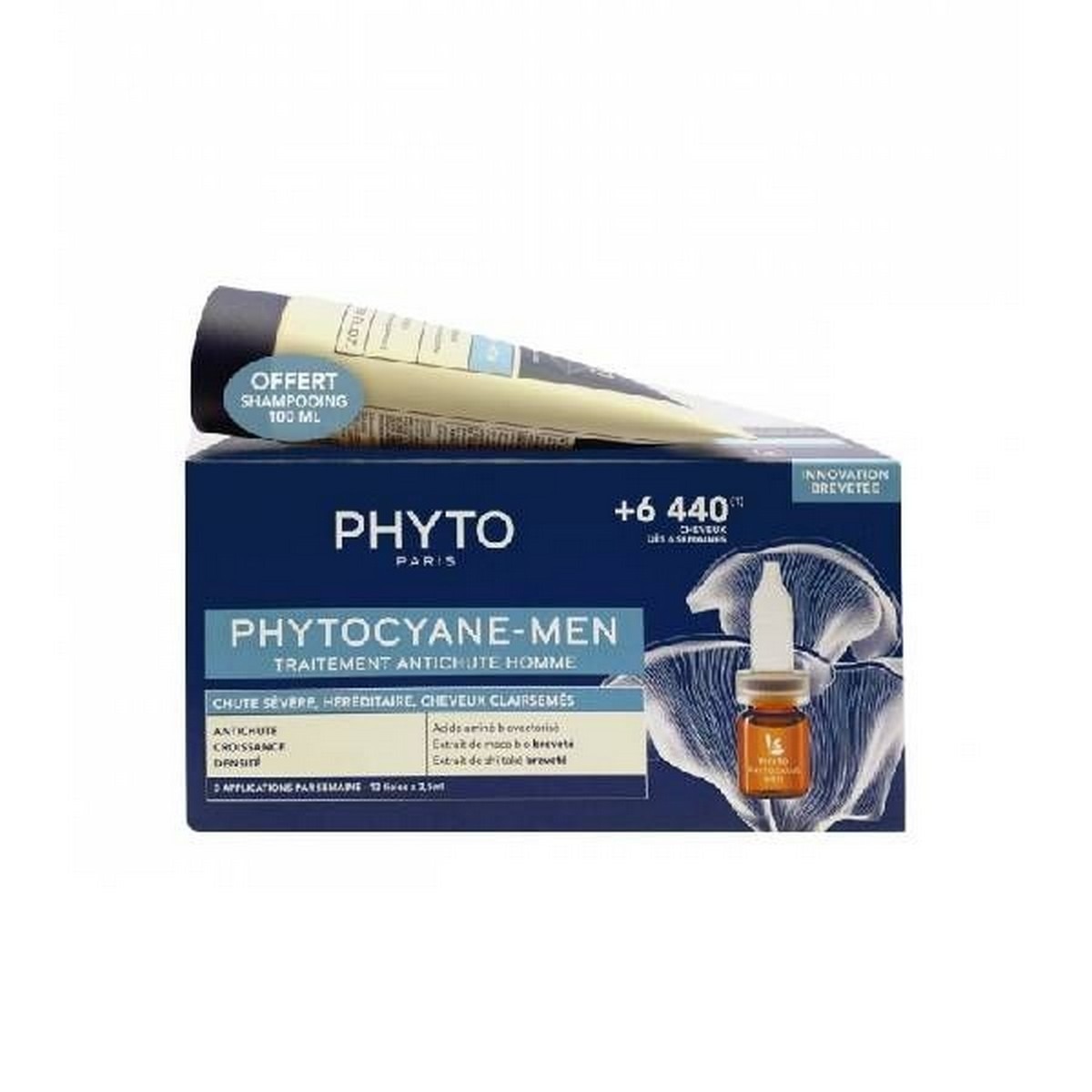 Kit Phytocyane Ampolas Homem + Champô 1