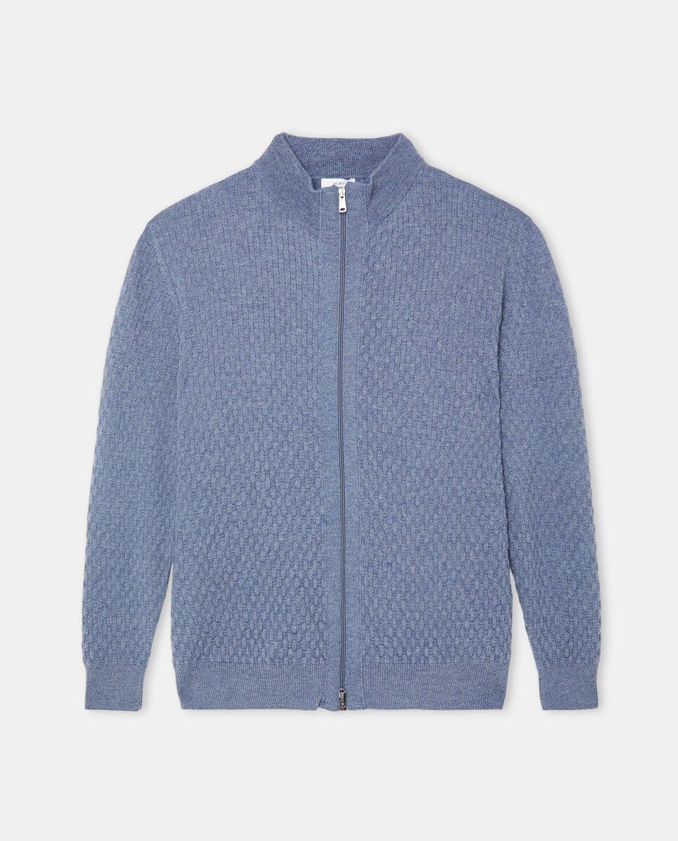 Cardigan zippé en maille Grandes Tailles