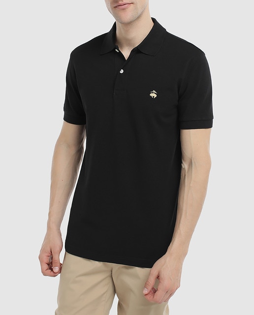 Imagen 0 de Polo piqué de hombre Brooks Brothers marrón de manga corta