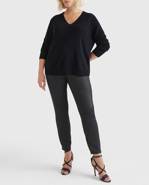 Imagen 0 de Jersey de mujer de cuello de pico y manga larga