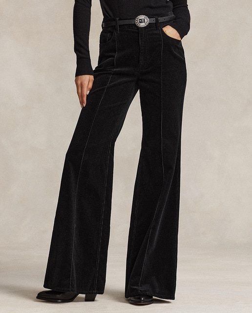 Imagen 0 de Pantalones de mujer campana de algodón con bolsillos