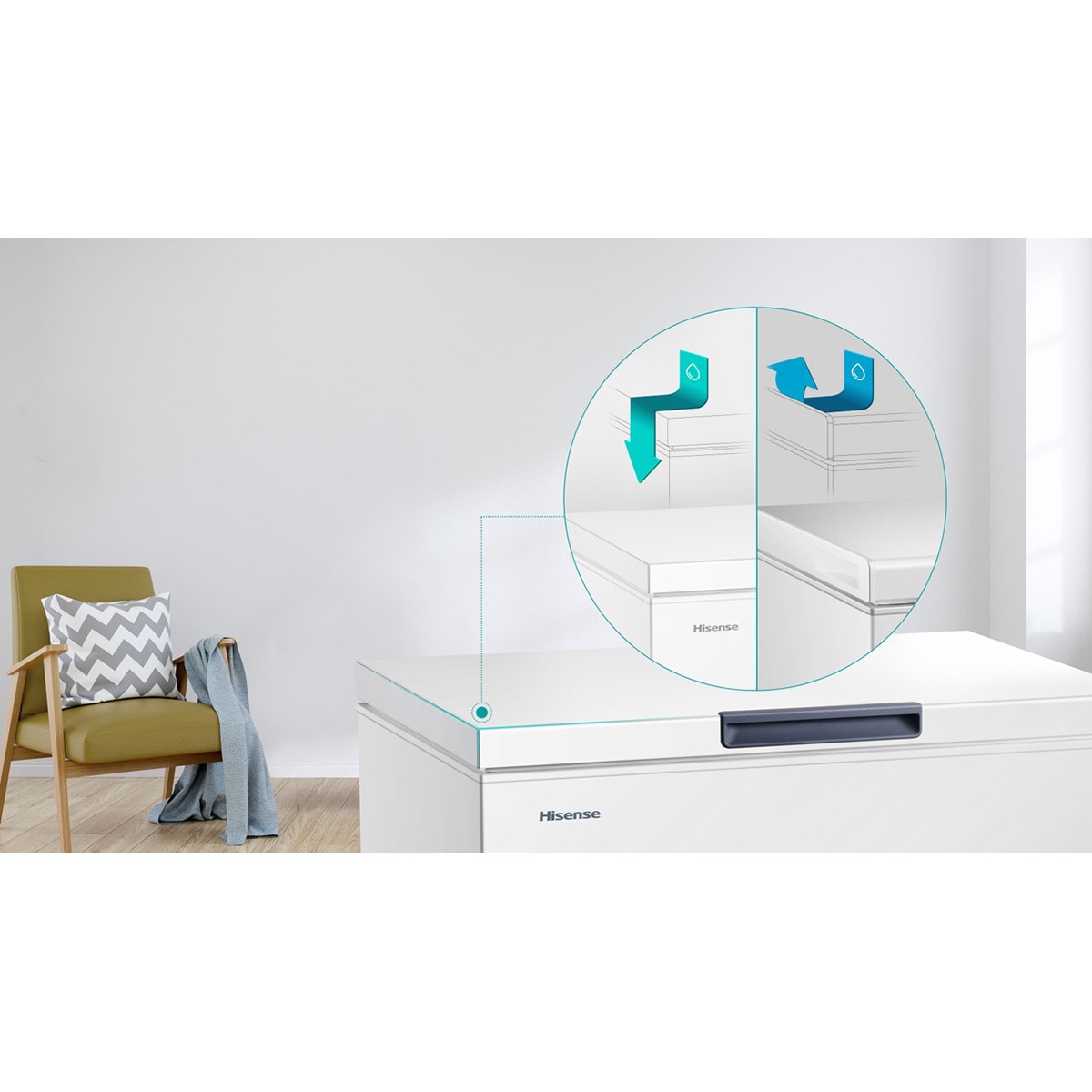 Congelador horizontal Hisense Defrost - FT546D4AWLYE Blanco-5