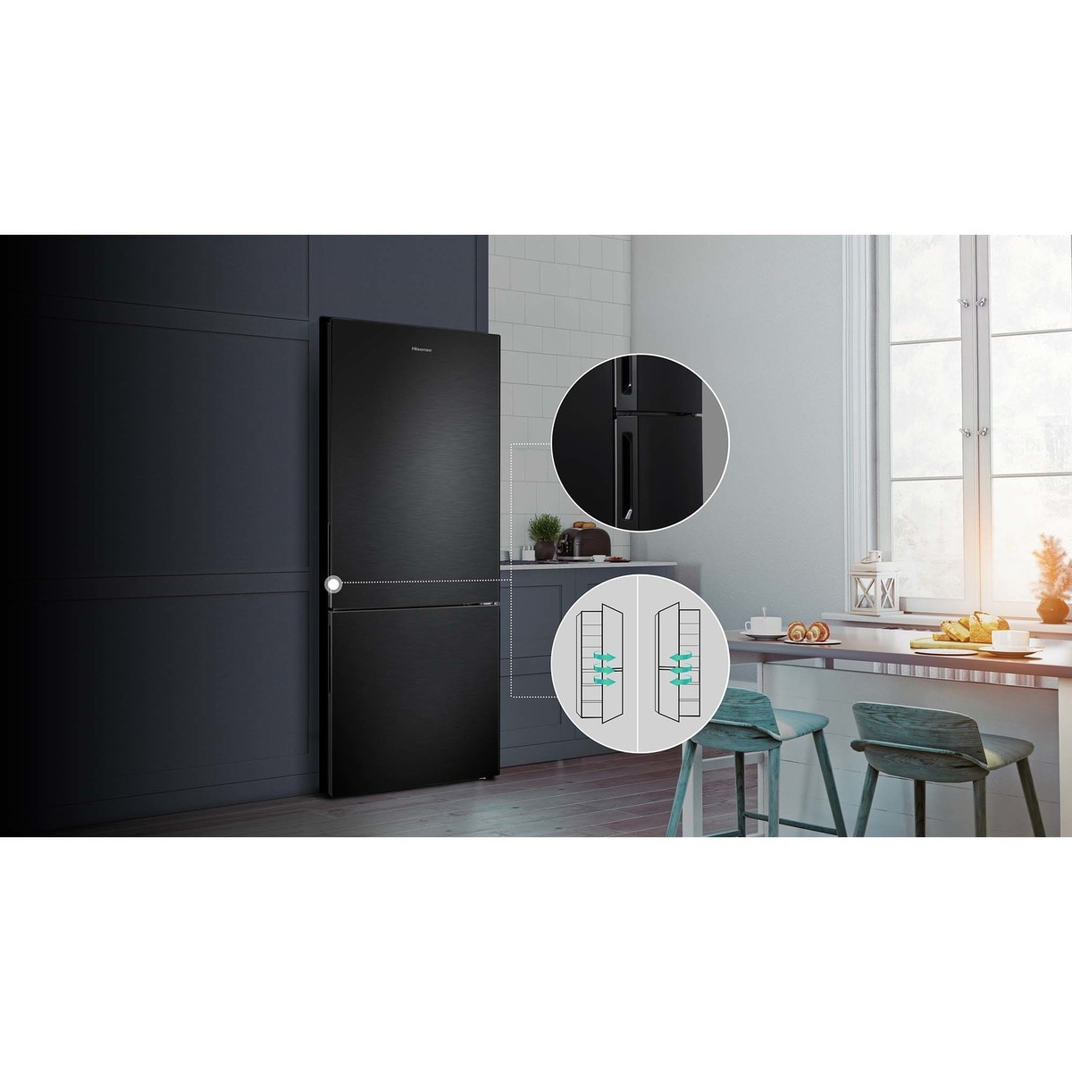 Frigorífico 2 puertas Hisense MultiAirFlow, Tecnología Inverter - RT422N4ACE Inox-8