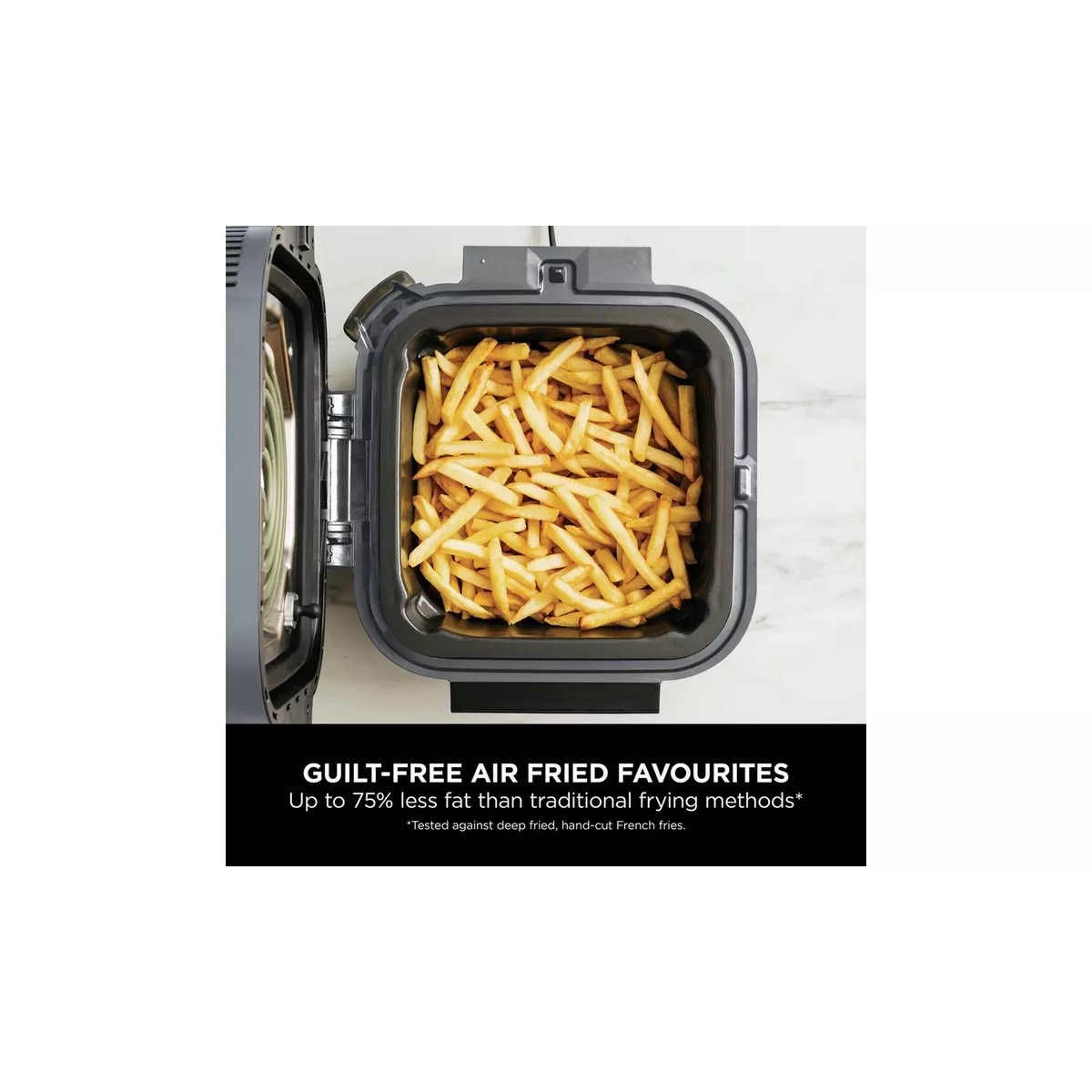 Panela Elétrica Multifunções e Fritadeira Air Fryer Ninja ON400EU Speedi de 1760 W e de 5,7 Litros - Revestimento Cerâmico Antiaderente Cinzento Cinzento-7