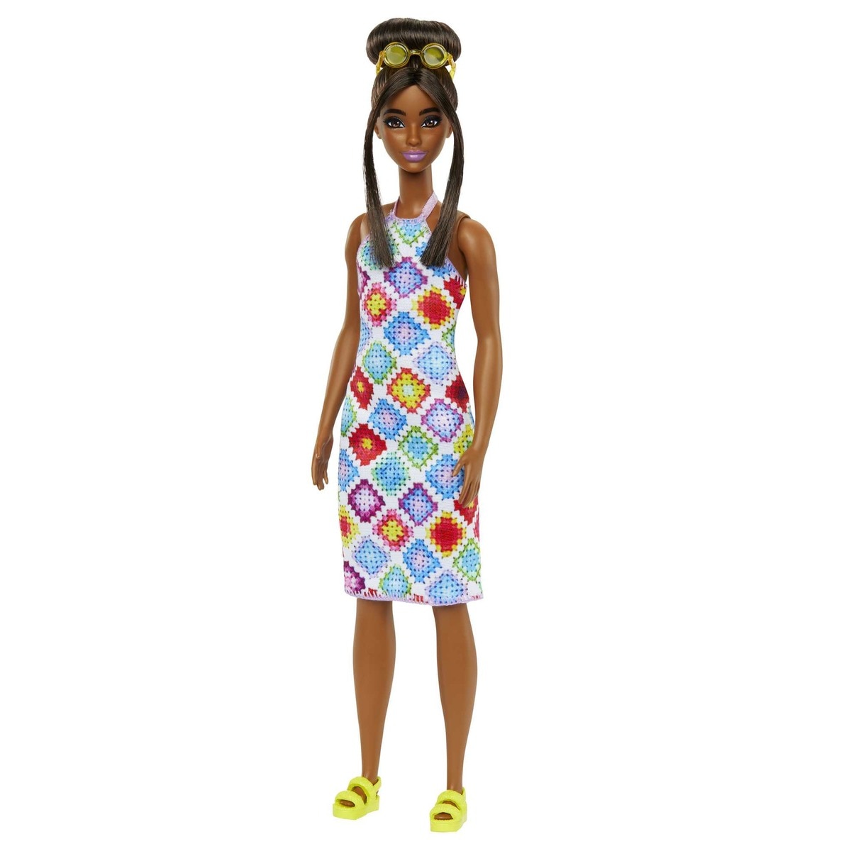 Muñeca afroamericana con vestido crochet Fashionista modelos surtidos Barbie 7