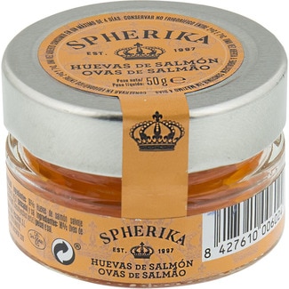 huevas de salmón salvaje especial sushi envase 50 g - Spherika Gourmet