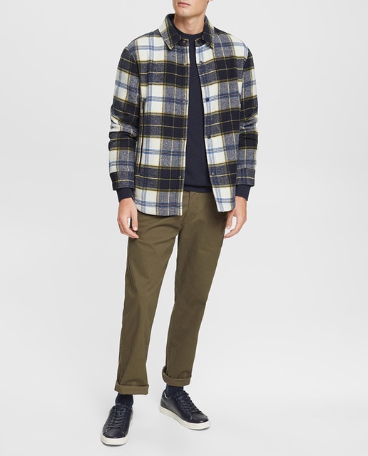 Imagen 0 de Sobrecamisa cuadros de hombre regular fit con lana