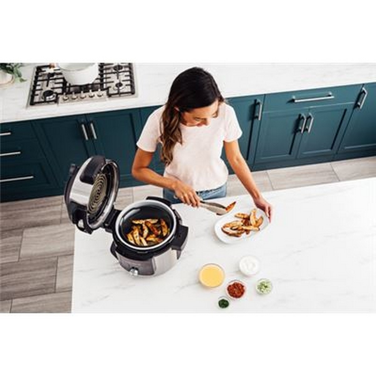 Panela Elétrica Multifunções Ninja Foodi OL750EU SmartLid 14 em 1 Tampa Inteligente de 1760 W e de 7,5 Litros - Preto e Aço Inoxidável Preto / Aço Inox-4