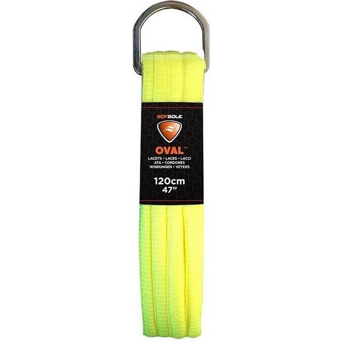 Atacadores Oval - 120 cm 47" - Amarelo Néon 1