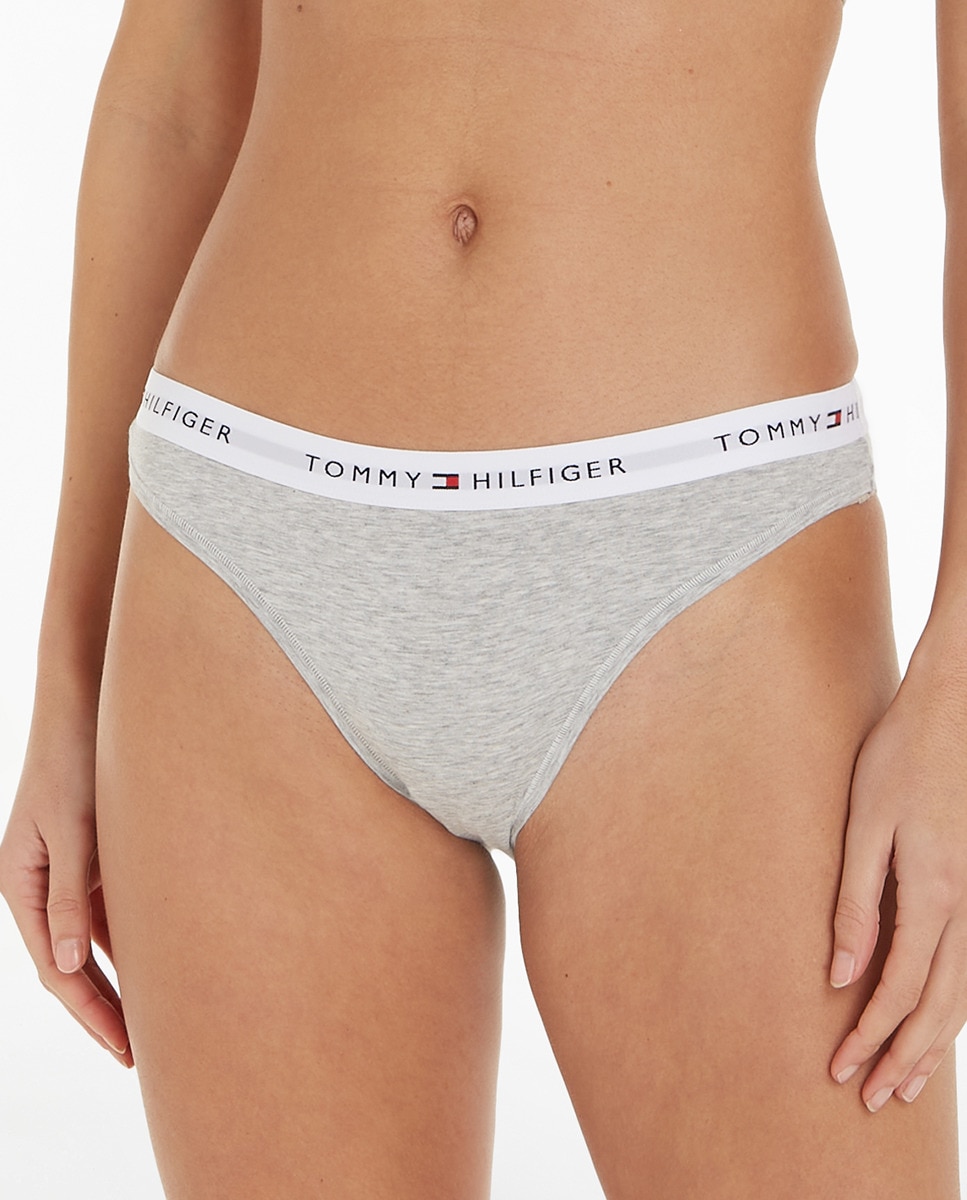 Cueca Tommy Icons com Inscrição Distintiva Cinzento-1