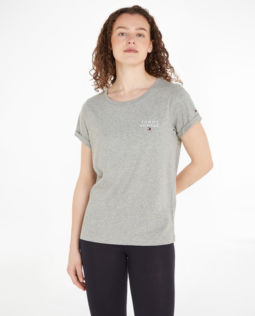 Imagen 0 de Camiseta básica de algodón logo TH mujer