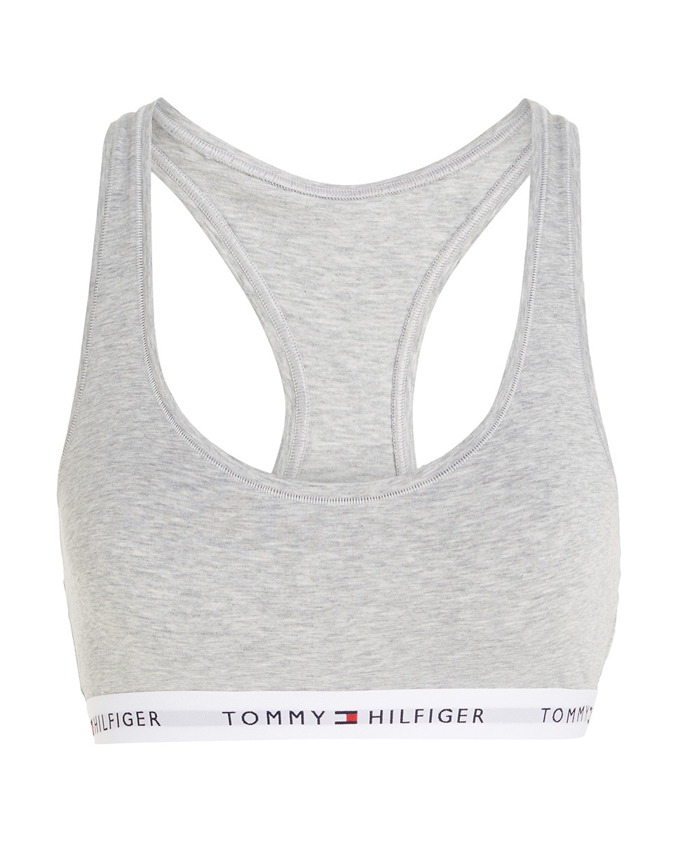 Bralette Tommy Icons Curve sem Enchimento Cinzento-5