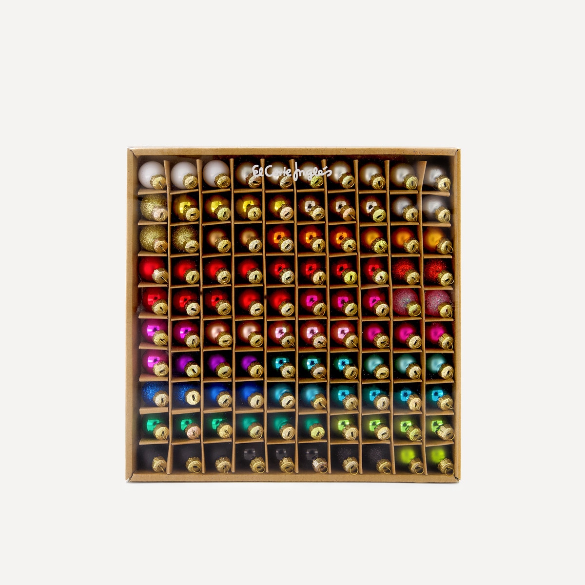 Set 100 mini bolas de cristal Navidad El Corte Inglés Multicolor-4