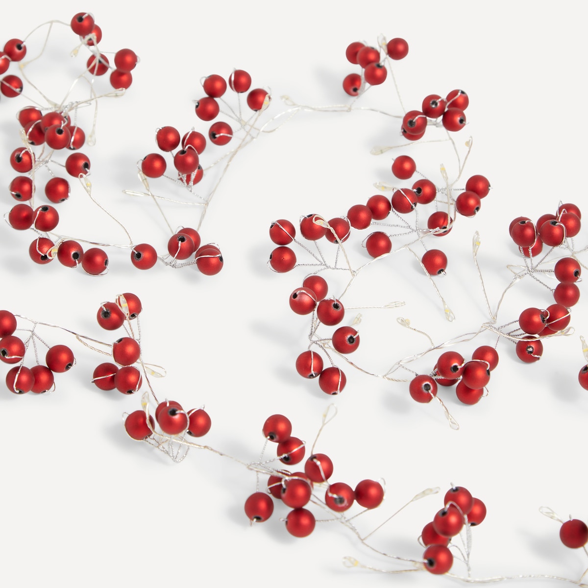 Grinalda de Bagas com 80 Luzes LED Vermelho-2