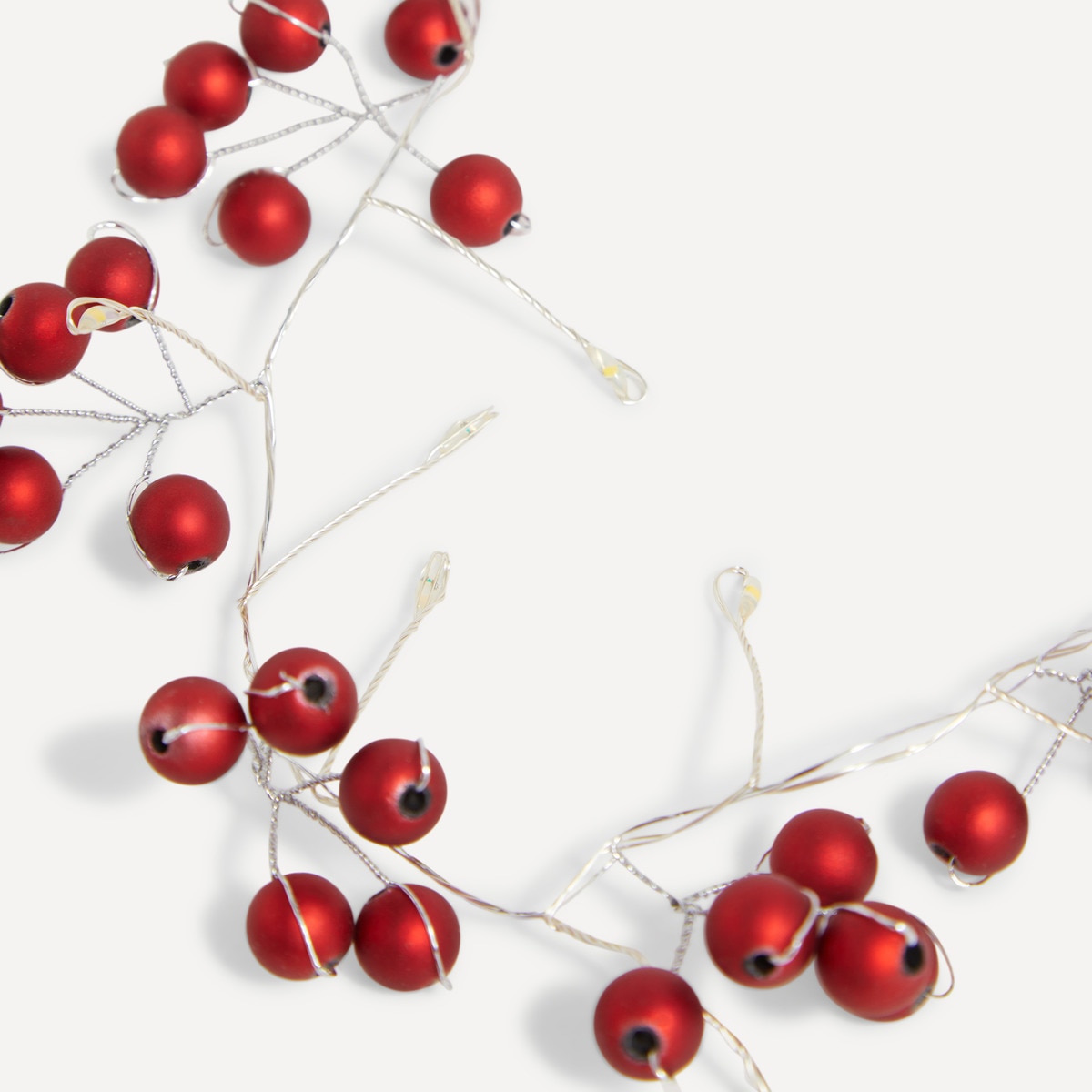 Grinalda de Bagas com 80 Luzes LED Vermelho-3