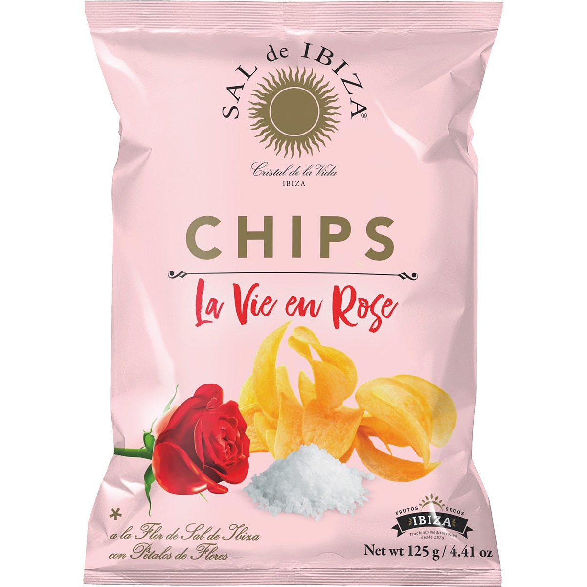 Batatas Fritas Rosas embalagem 125 g