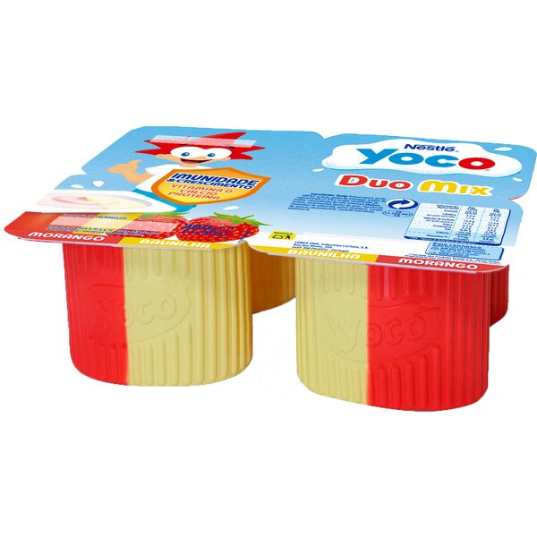 Petit Suisse de Morango e Baunilha Pack 4 embalagem 90 g