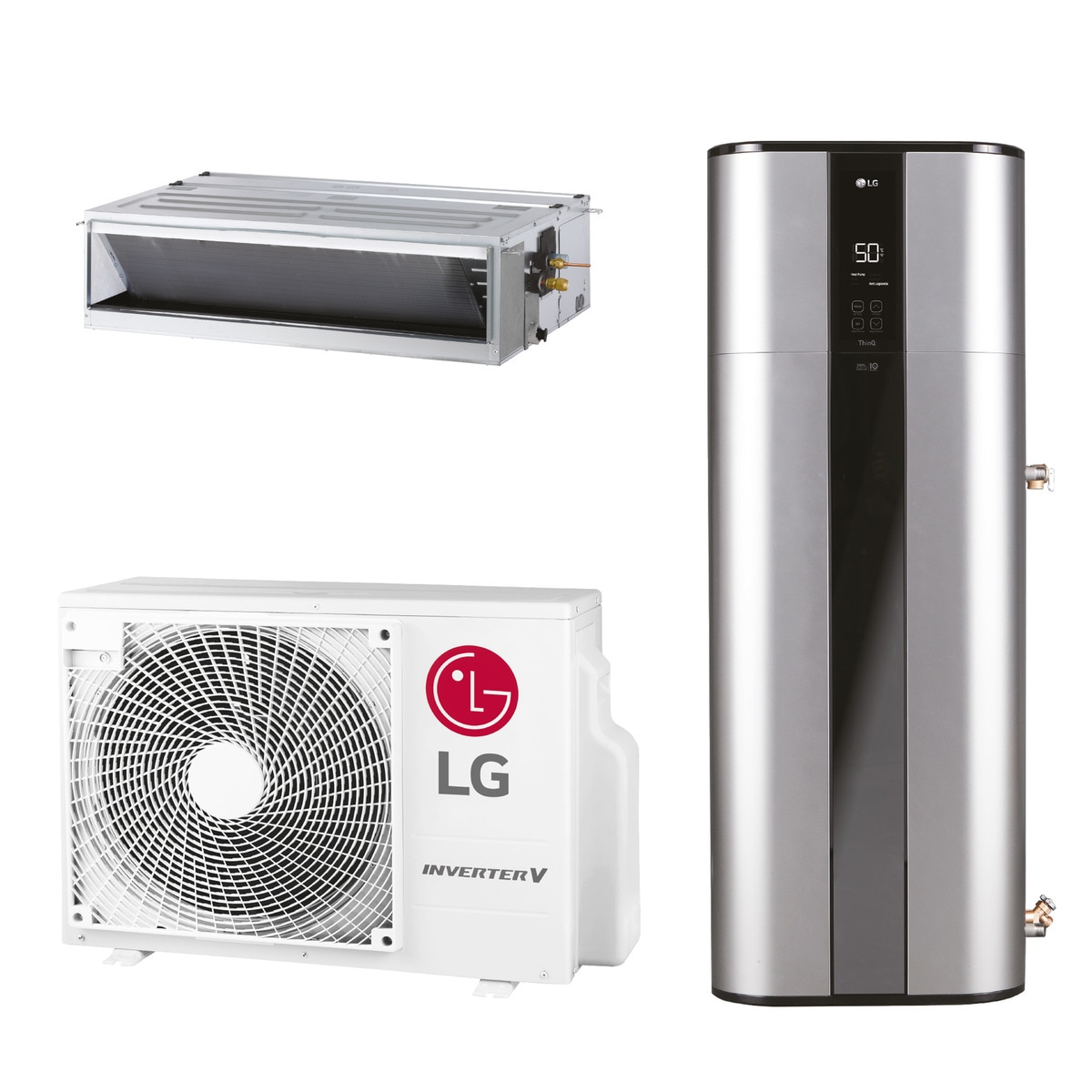 Imagen 0 de Kit aerotermia LG Water Heater Wi-Fi, capacidad 200 litros - LGCM24FWH20.SET