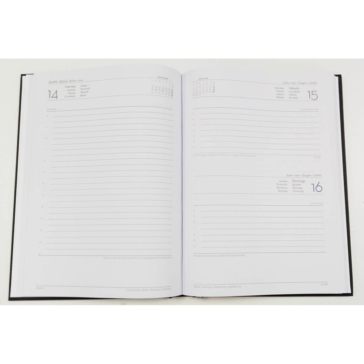 Agenda día 15x21 cm Premium Deusto naranja multilingüe Naranja-2