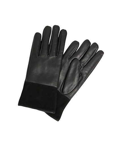 Imagen 0 de Guantes de piel con detalle en los puños
