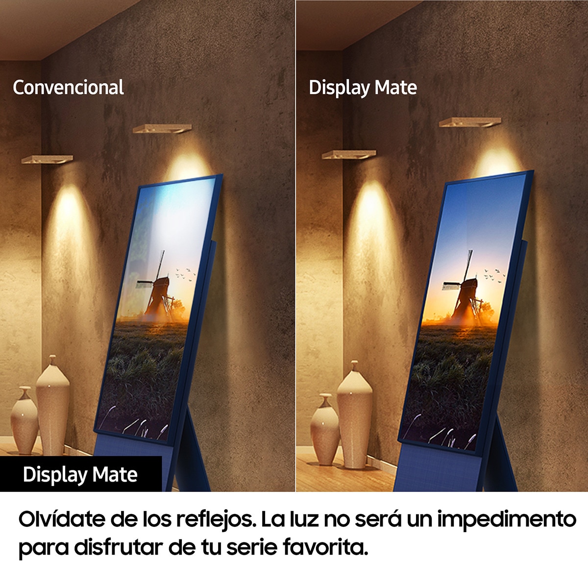TV QLED 108 cm (43") Samsung The Sero TQ43LS05BG 4K Display Mate, Smart TV Azul marino-4