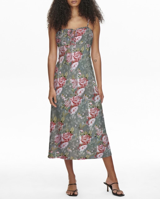 Imagen 0 de Vestido midi fluido con escote mesonero