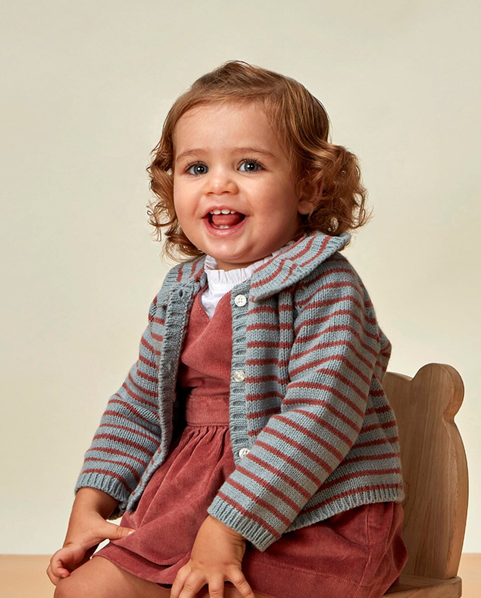 Veste à motife avec volant sur le col