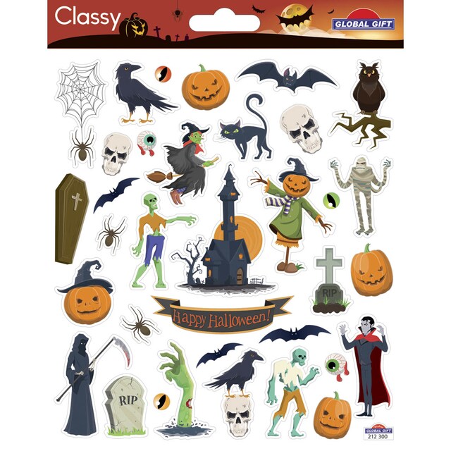 Imagen 0 de Pegatinas Classy Halloween Global Gift naranja