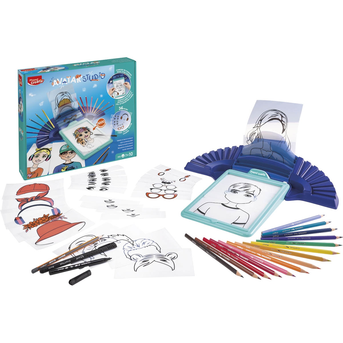 Imagen 0 de Máquina de estudio para dibujar retratos Avatar Maped azul