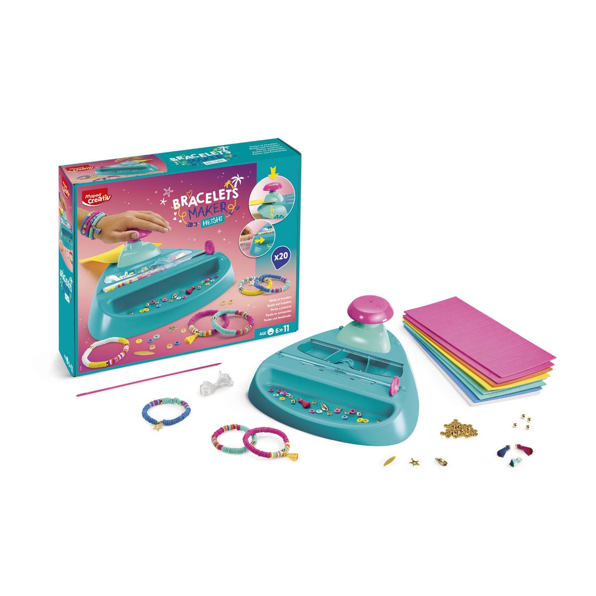 Máquina para crear pulseras y abalorios Maped rosa y azul Multicolor-2