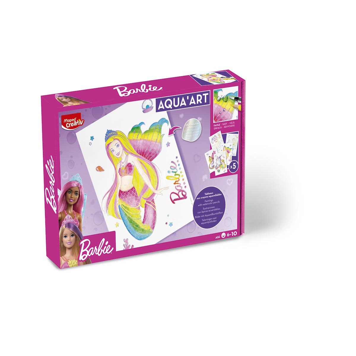 Set de acuarelas Barbie Maped rosa Rosa-1