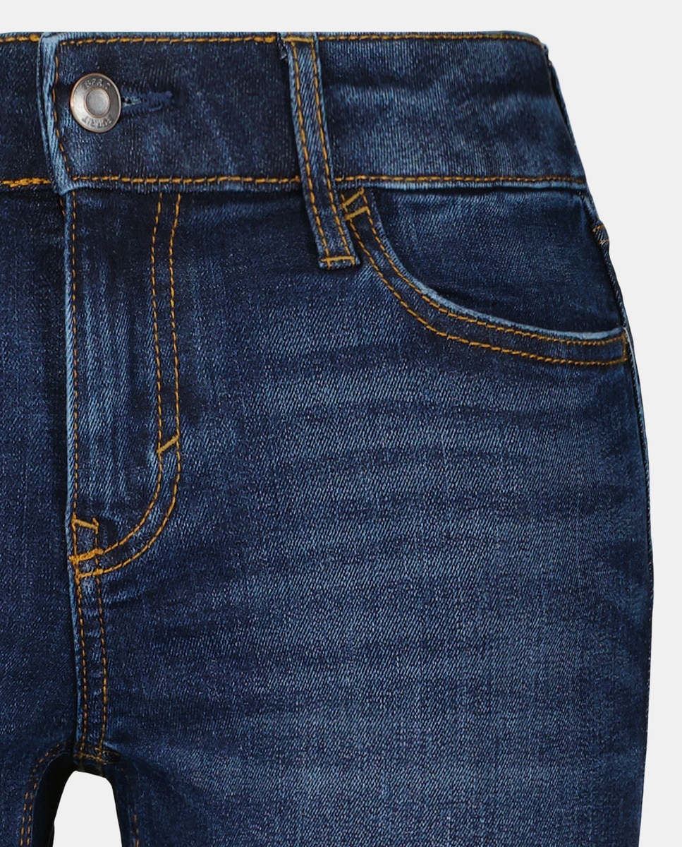 Jeans Básicas Slim Fit com 5 Bolsos Azul-5
