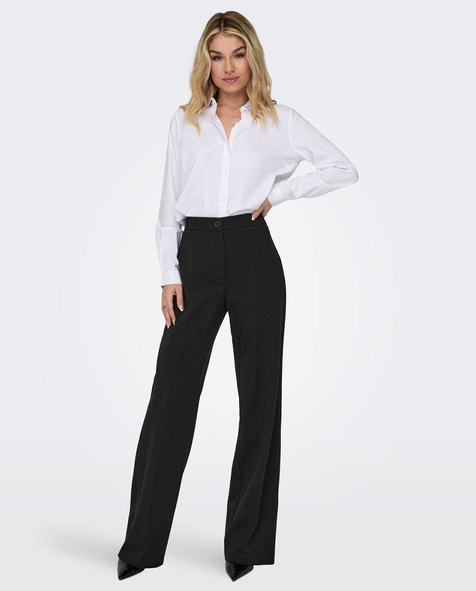 Pantalon droit taille haute