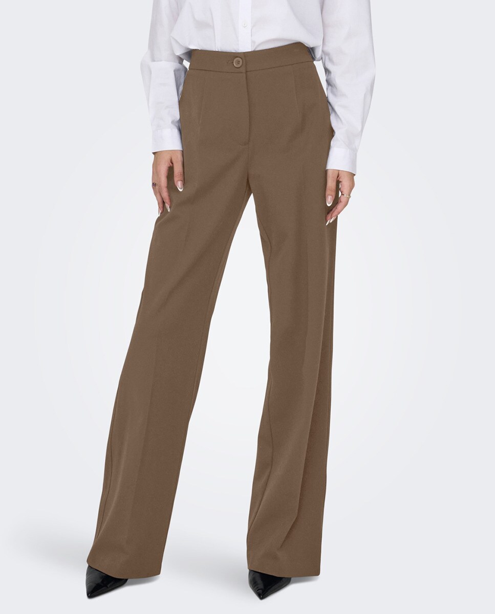 Pantalon droit taille haute