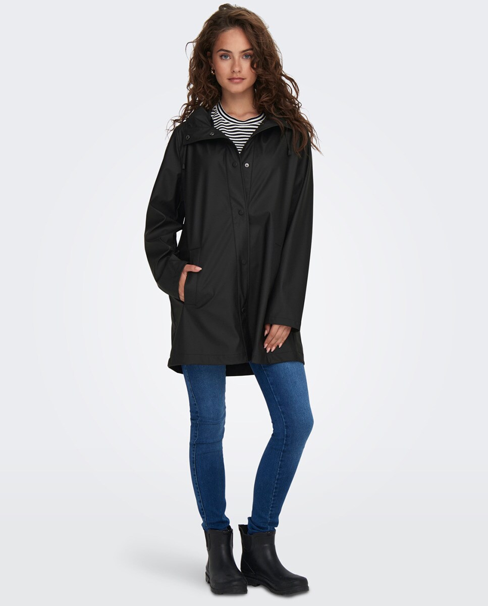 Imperméable à capuche ajustable