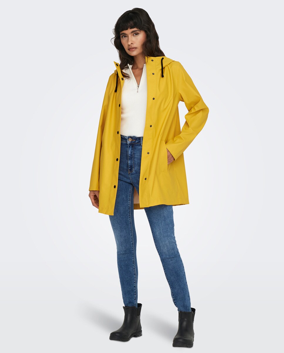 Imperméable à capuche ajustable