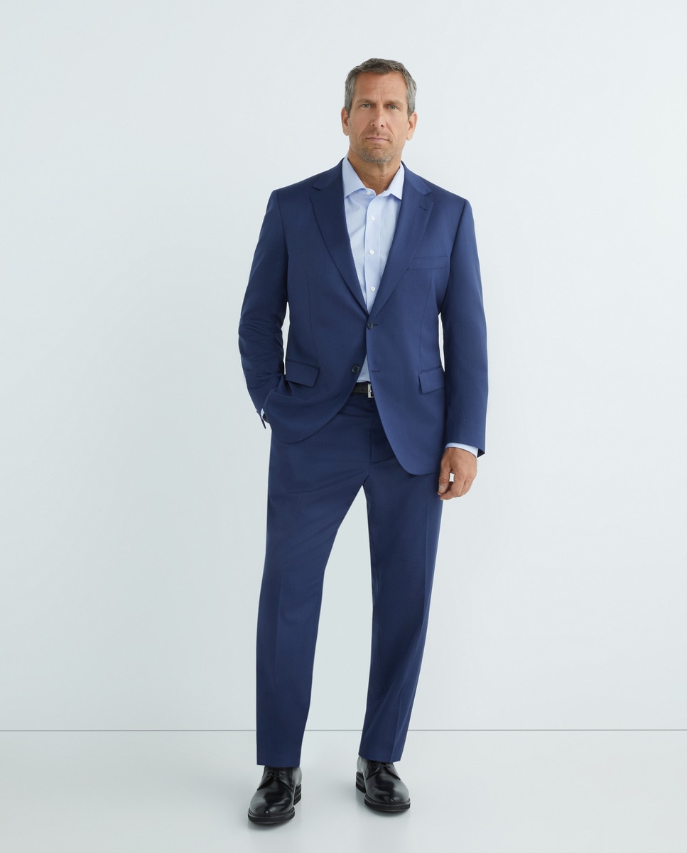 Chemise habillée classique manches longues à motif Grandes Tailles