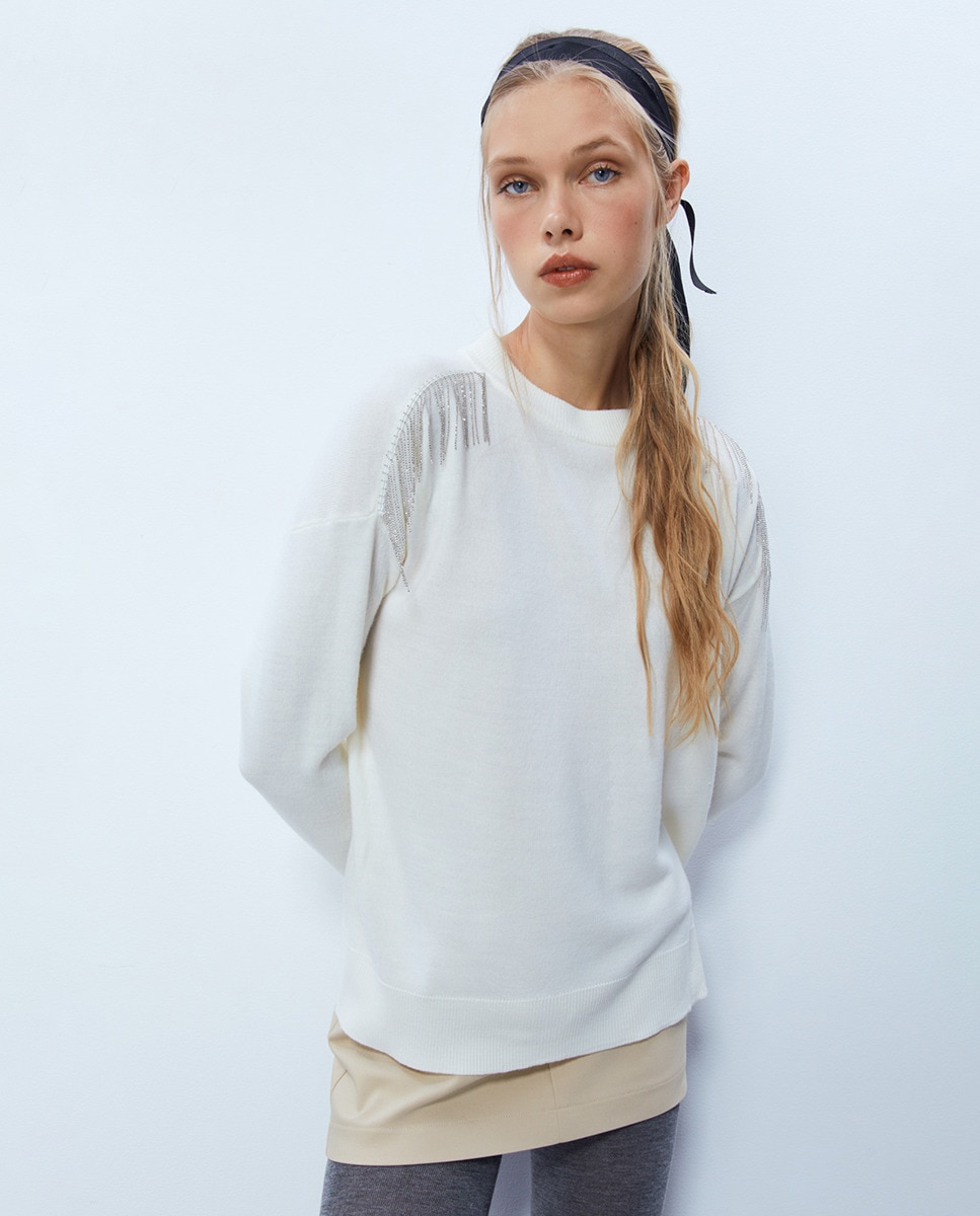 Pull chaînes épaule