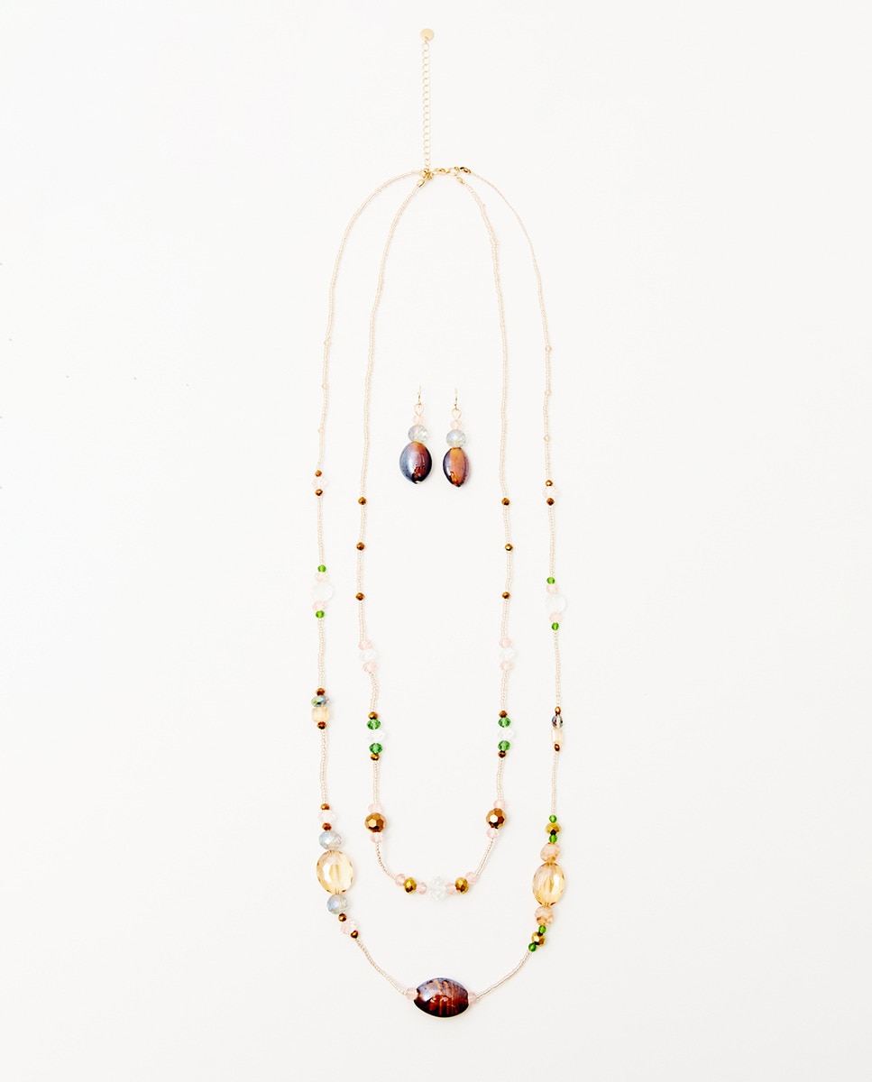 Ensemble pendant perles fantaisie