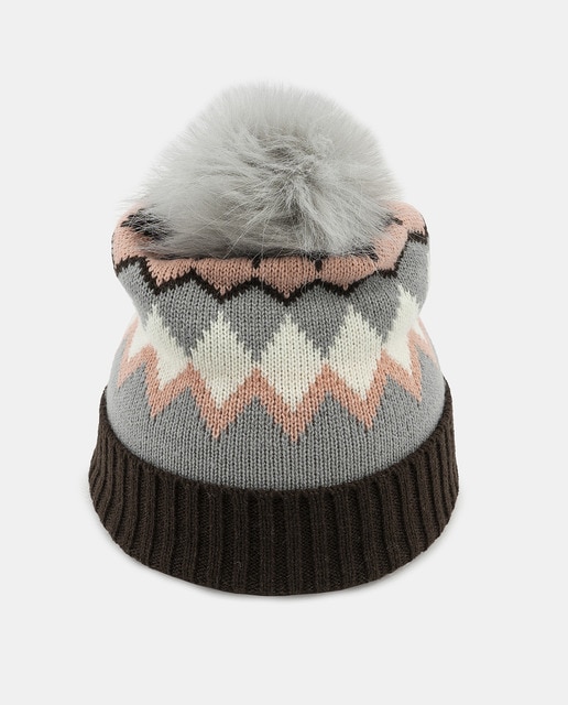 Imagen 0 de Gorro lana pompon jacquard