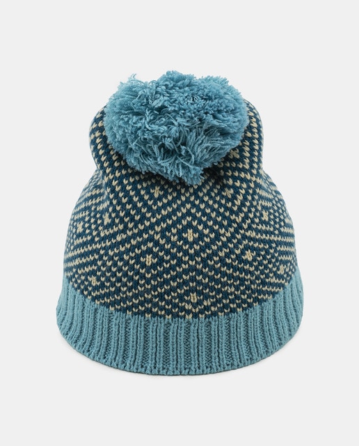 Imagen 0 de Gorro lana pompon jacquard geo